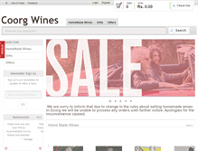 Tablet Screenshot of coorgwines.com
